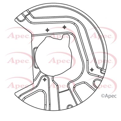 Splash Panel, brake disc APEC ASG1072