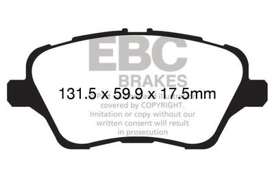 Комплект тормозных колодок, дисковый тормоз EBC Brakes DPX2327 для FORD B-MAX