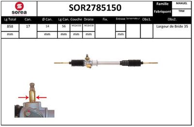 EAI SOR2785150 Насос гидроусилителя руля  для SEAT MARBELLA (Сеат Марбелла)