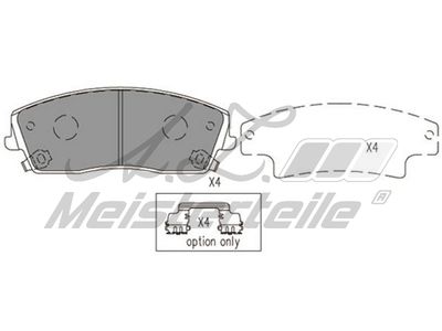 комплект спирачно феродо, дискови спирачки A.Z. Meisterteile AZMT-44-022-1766
