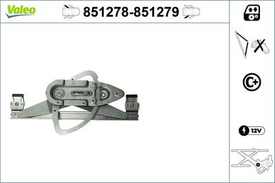 стъклоподемник VALEO 851279