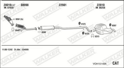 Изпускателна система WALKER VOH15148A