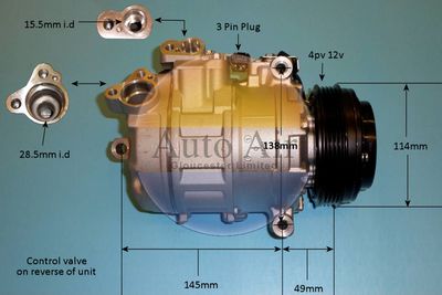 Compressor, air conditioning Auto Air Gloucester 14-9152P