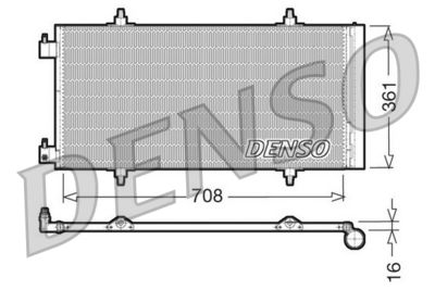 Конденсатор, кондиционер DENSO DCN07011 для PEUGEOT 807