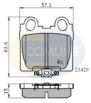Комплект тормозных колодок, дисковый тормоз COMLINE CBP3836 для TOYOTA CELSIOR