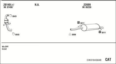 Układ wydechowy WALKER CIK018456AB