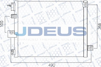 JDEUS 754M40 Радиатор кондиционера  для HYUNDAI ATOS (Хендай Атос)