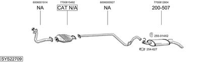 Układ wydechowy BOSAL SYS22709