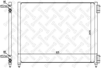 Конденсатор, кондиционер STELLOX 10-45085-SX для FIAT DOBLO
