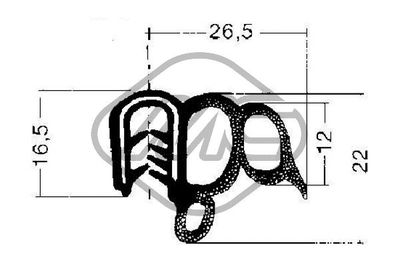 Dørtetning METALCAUCHO 00774
