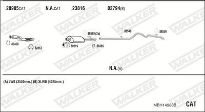SISTEM DE ESAPAMENT WALKER MBH14983B
