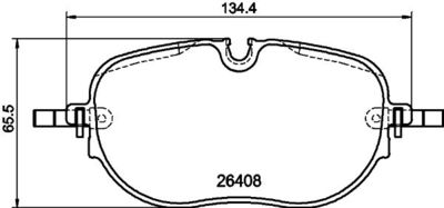 Zestaw klocków hamulcowych, hamulce tarczowe HELLA 8DB 355 042-671
