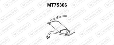 Глушитель выхлопных газов конечный VENEPORTE MT75306 для MITSUBISHI LANCER