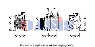 Компрессор, кондиционер AKS DASIS 851697N для HYUNDAI H-1