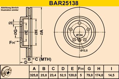BARUM BAR25138 Гальмівні диски 