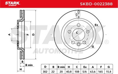 спирачен диск STARK SKBD-0022388