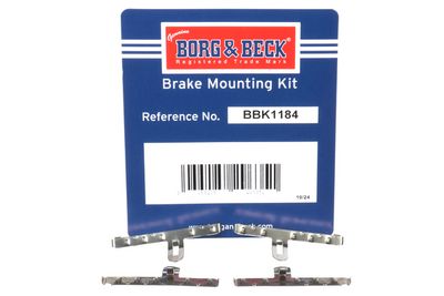 комплект принадлежности, дискови накладки BORG & BECK BBK1184