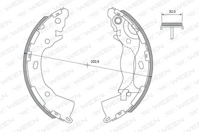 Комплект тормозных колодок WEEN 152-2465 для HYUNDAI SOLARIS