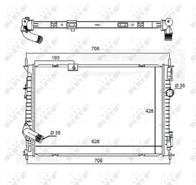 Radiator, engine cooling 58455