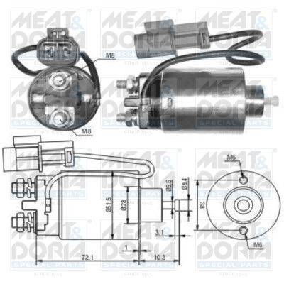 Solenoid, startmotor MEAT & DORIA 46180