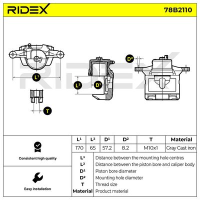спирачен апарат RIDEX 78B2110