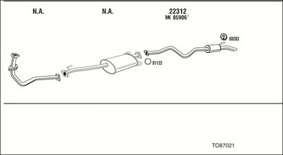 SISTEM DE ESAPAMENT WALKER TO87021