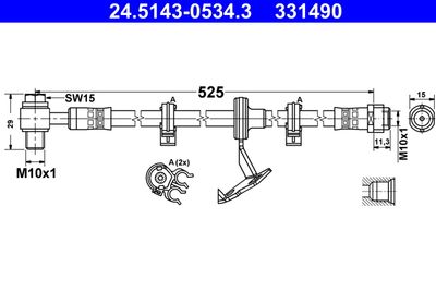 Bromsslang ATE 24.5143-0534.3