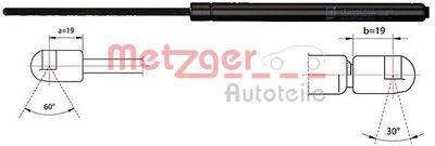 METZGER 2110524 Амортизатор багажника и капота  для OPEL SIGNUM (Опель Сигнум)