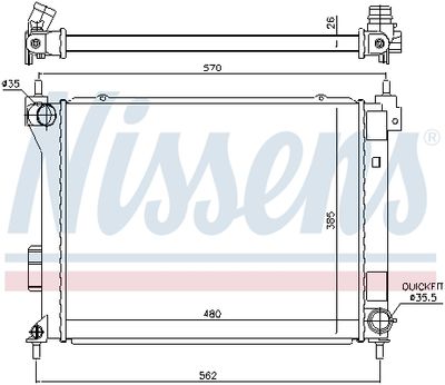 RADIATOR RACIRE MOTOR NISSENS 67615 4