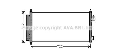Конденсатор, кондиционер AVA QUALITY COOLING HD5248D для HONDA JAZZ