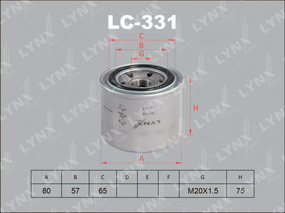 LYNXauto LC-331 Масляный фильтр  для MITSUBISHI GTO (Митсубиши Гто)