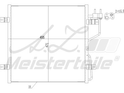 кондензатор, климатизация A.Z. Meisterteile AZMT-45-030-1252