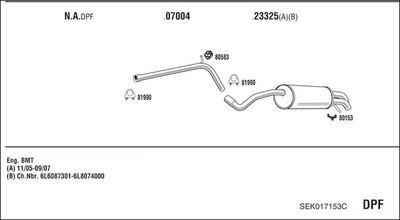 ABGASANLAGE WALKER SEK017153C