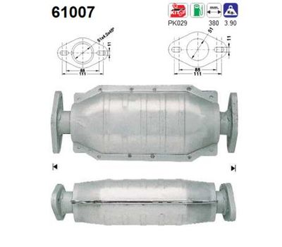 Катализатор AS 61007 для HYUNDAI PONY