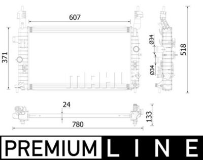 Радиатор, охлаждение двигателя WILMINK GROUP WG2183191 для OPEL MERIVA