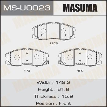 Комплект тормозных колодок MASUMA MS-U0023 для CHEVROLET CAPTIVA