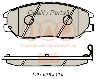 Комплект тормозных колодок, дисковый тормоз IAP QUALITY PARTS 704-18040G для SSANGYONG RODIUS