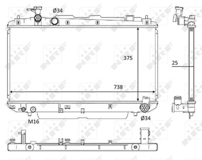 Радиатор, охлаждение двигателя WILMINK GROUP WG1723482 для TOYOTA RAV 4