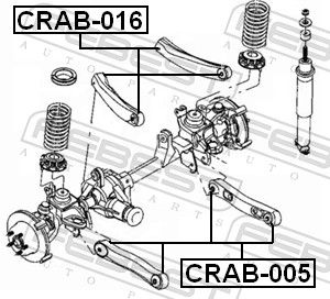 Mounting, control/trailing arm CRAB-005