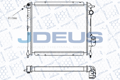 Радиатор, охлаждение двигателя JDEUS M-0230491 для RENAULT RAPID