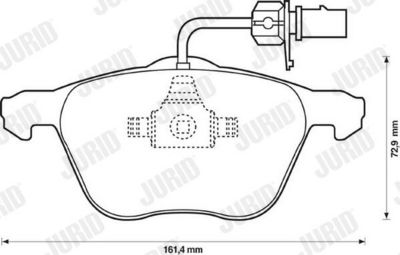 BREMSBELAGSATZ SCHEIBENBREMSE JURID 573047J 1