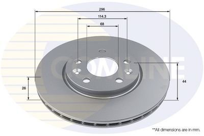 спирачен диск COMLINE ADC5007V