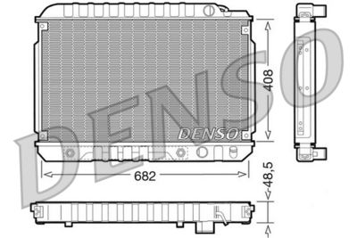 Радиатор, охлаждение двигателя DENSO DRM17003 для MERCEDES-BENZ SL