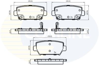 Комплект тормозных колодок, дисковый тормоз COMLINE CBP33004 для MITSUBISHI ECLIPSE	CROSS