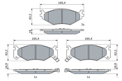 Brake Pad Set, disc brake 0 986 424 892