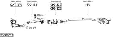 Изпускателна система BOSAL SYS10002