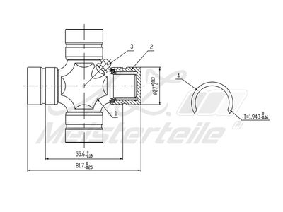 Шарнир, карданен вал A.Z. Meisterteile AZMT-42-041-1004