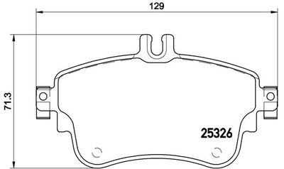 Bromsbeläggssats, skivbroms BREMBO P50094