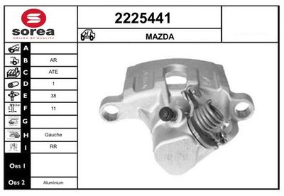 EAI 2225441 Тормозной суппорт  для MAZDA 5 (Мазда 5)