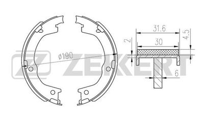 Комплект тормозных колодок ZEKKERT BK-4105 для HYUNDAI TRAJET